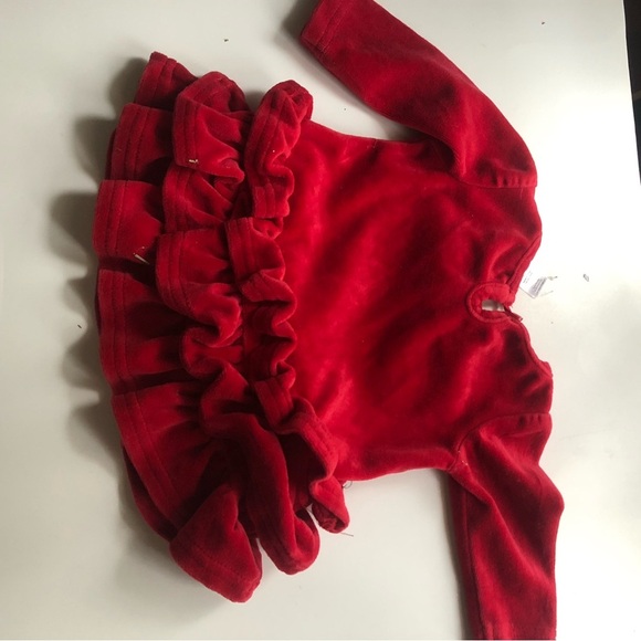 Red Baby Dress with Rosette Details - Picture 6 of 9